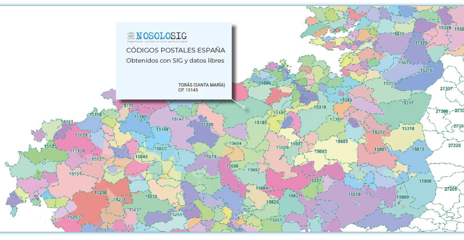 Así hice el mapa de los códigos postales de España con SIG y datos abiertos