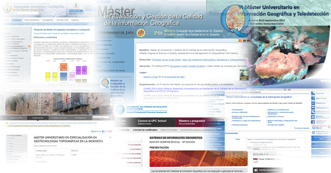 Másteres universitarios Información Geográfica Másteres universitarios Información Geográfica